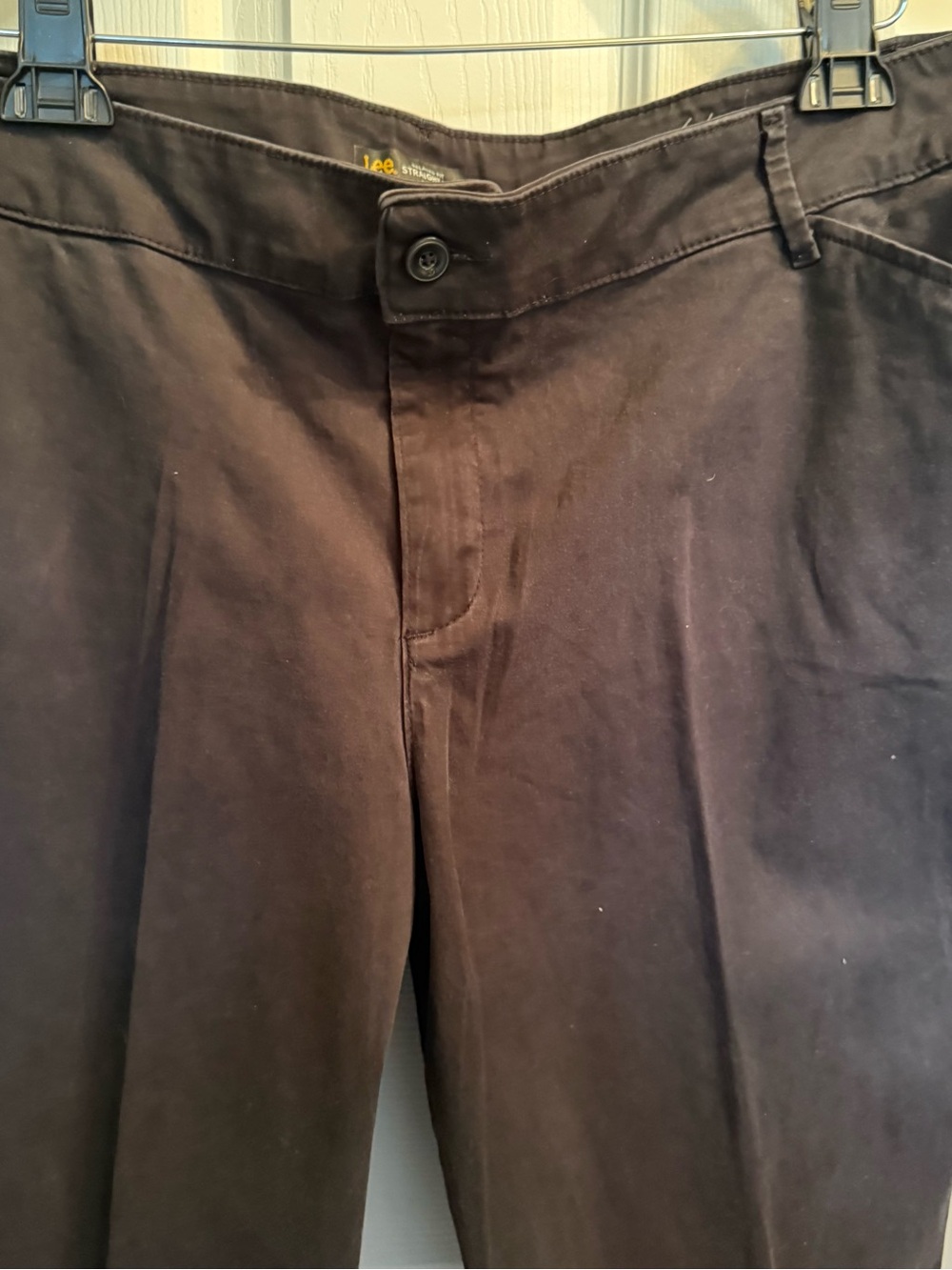 Lee Women’s Classic Straight Leg khaki jeans - black Size 20 W petite - Picture 3 of 6